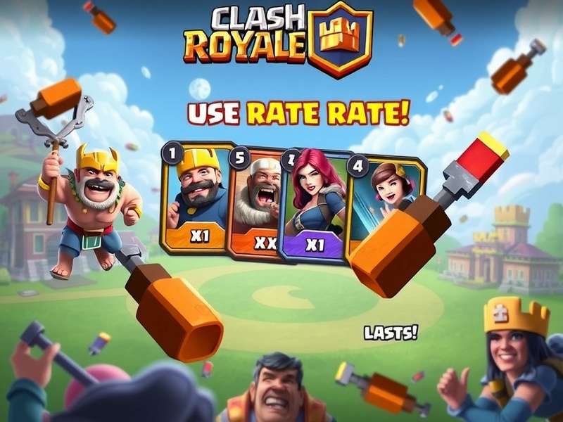 Clash Royale Card Usage Rate Statistics Dashboard 2024
