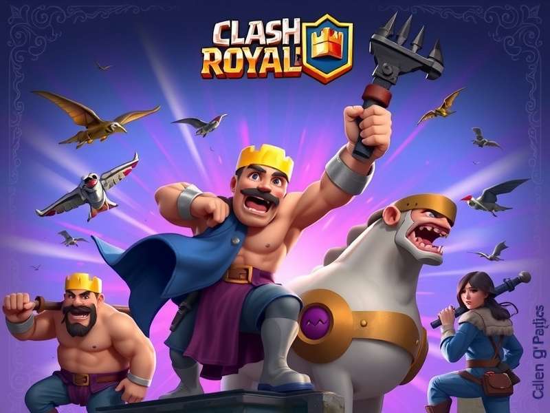 Clash Royale gameplay on PC with emulator interface visible