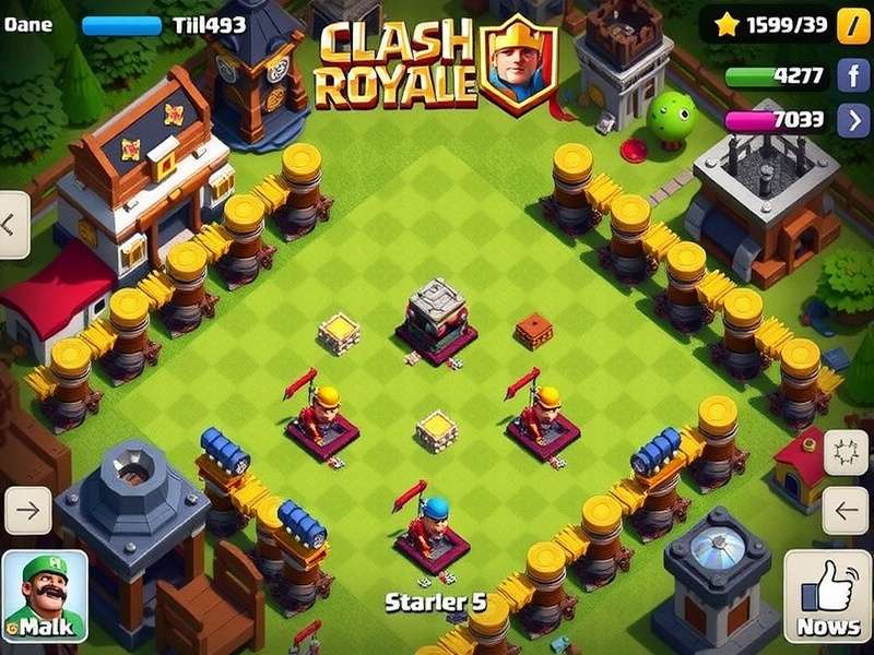 Clash Royale gameplay showcasing a intense battle in the Arena