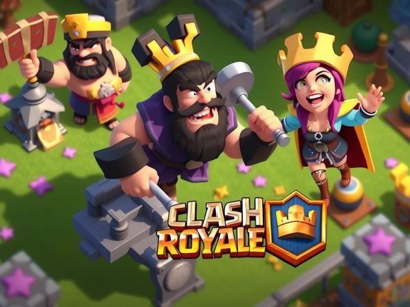 Clash Royale gameplay screenshot showing a battle arena