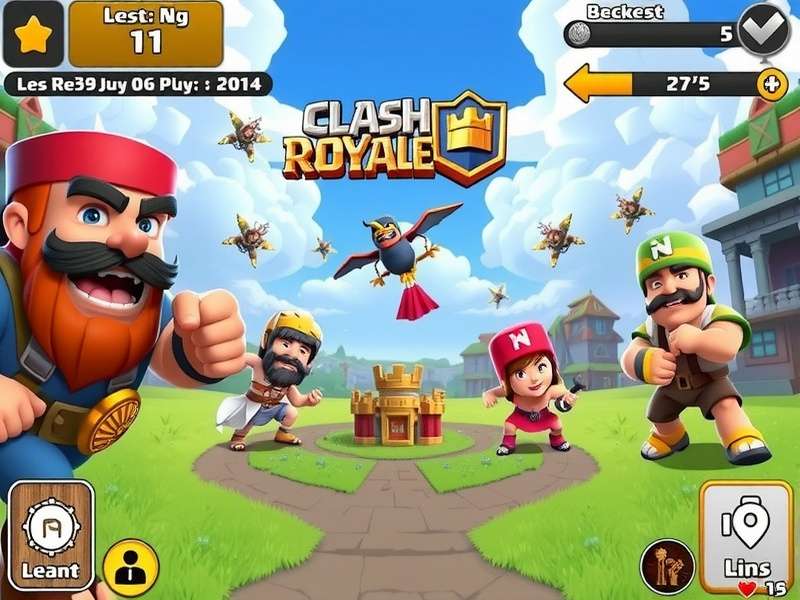 Clash Royale gameplay screenshot showing intense arena battle