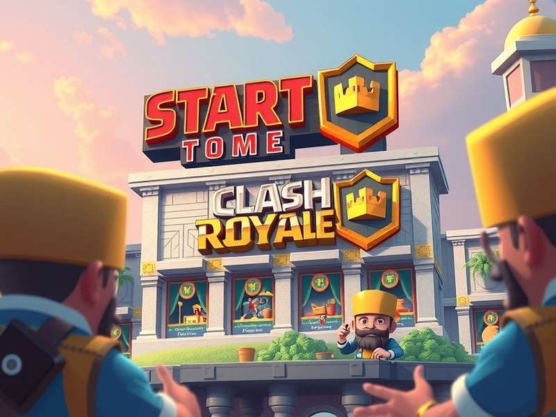 Clash Royale sound design studio with audio waveforms and game art
