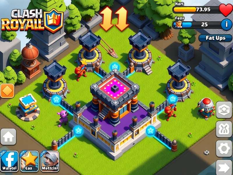 Clash Royale online free gameplay screenshot showing intense arena battle