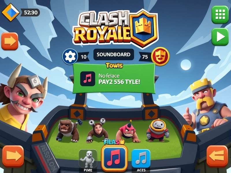 Clash Royale Soundboard Interface showing all available sound buttons