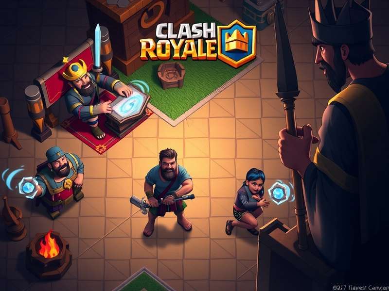 Concept art of Clash Royale cards showing evolution from sketch to final design
