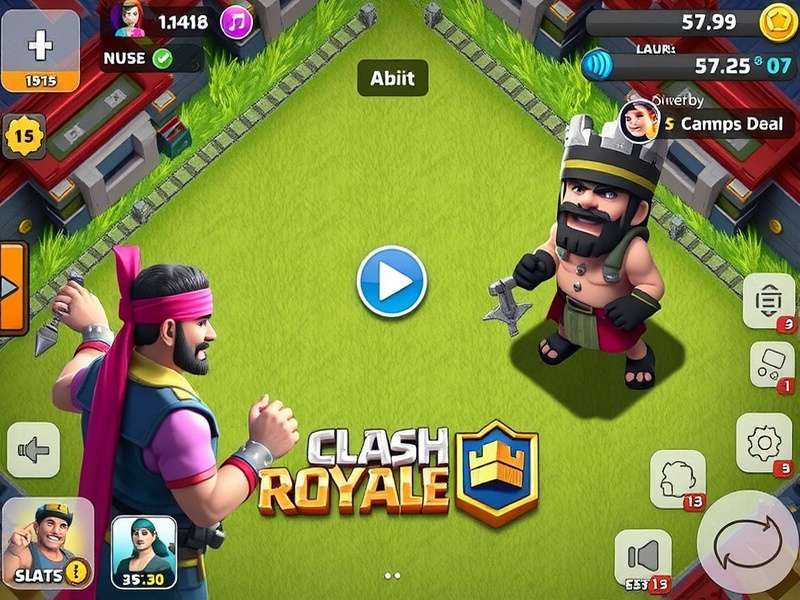 Clash Royale gameplay on mobile device with sound issues