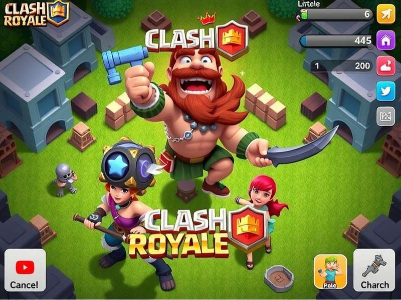 Clash Royale gameplay on PC screen with emulator interface