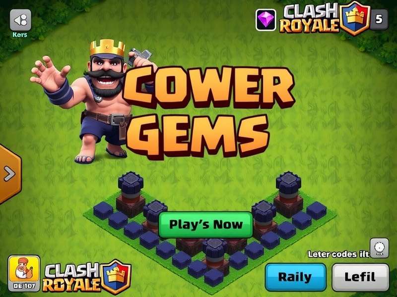 Clash Royale Gem Redemption Screen Interface