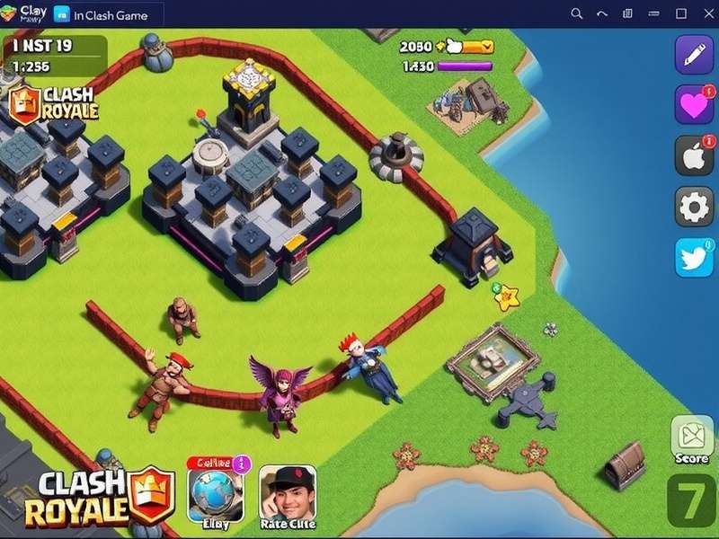 Clash Royale gameplay on PC with emulator interface