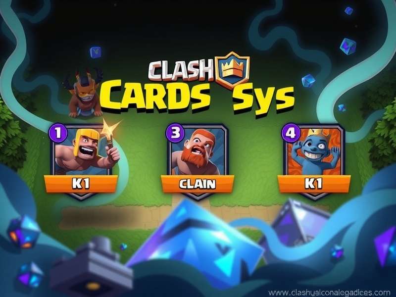 Detailed map of the Clash Royale Kingdom showing card territories