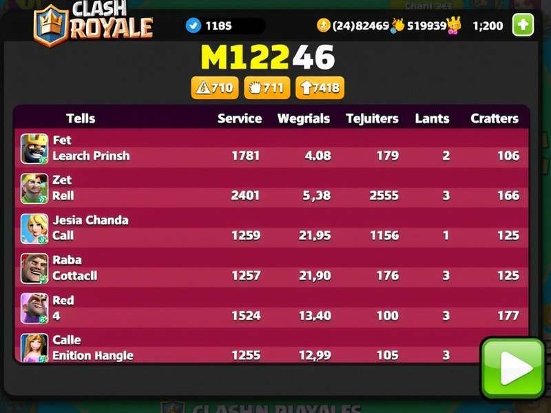 Clash Royale Meta Deck Win Rates and Usage Chart for 2024