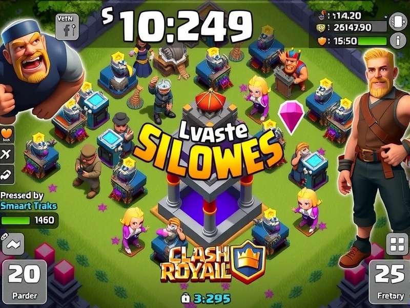 Clash Royale gameplay on a large Windows PC monitor