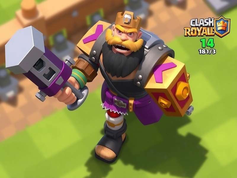Mini P.E.K.K.A charging in Clash Royale Arena