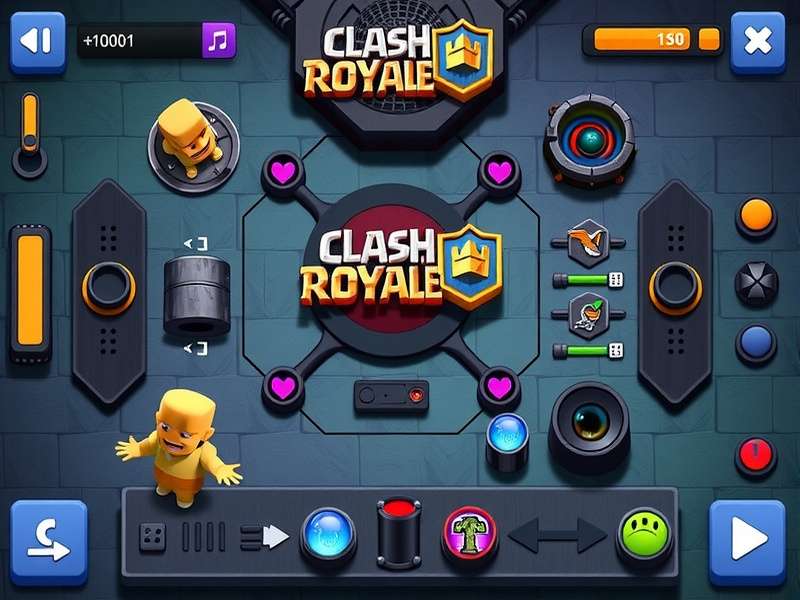 Clash Royale Soundboard Visual with Headphones and Mobile Game