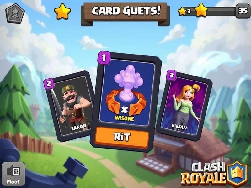 Clash Royale player thinking and predicting opponent's cards on tablet screen