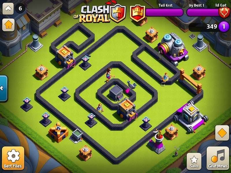 Clash Royale gameplay showing intense arena battle with cards and towers