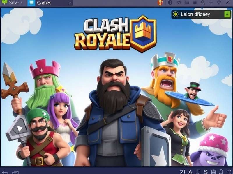 Clash Royale gameplay on PC screen