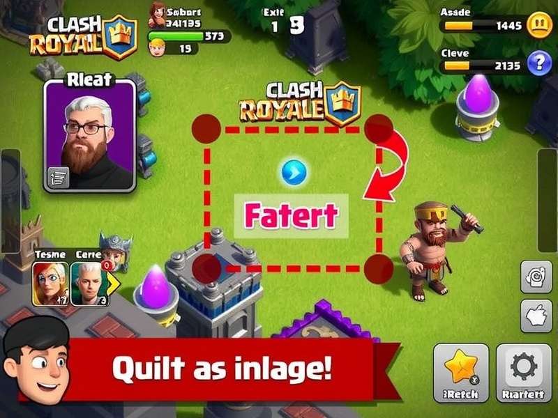 Clash Royale gameplay screenshot showing a battle in the arena
