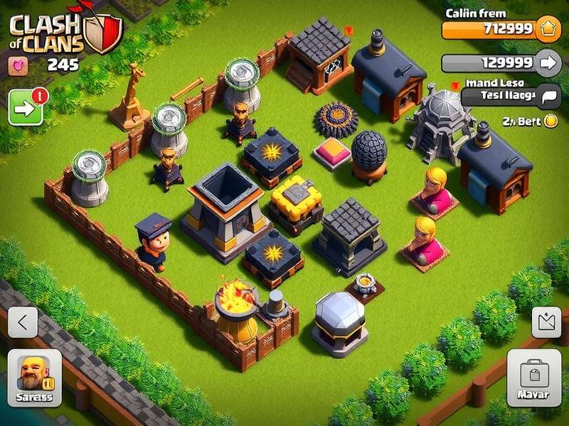 Clash of Clans gameplay on mobile device showing battle scene