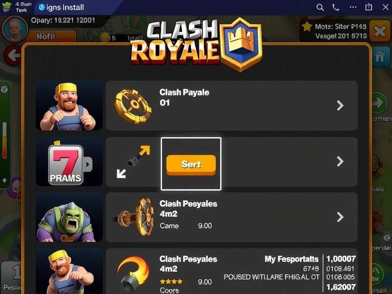Clash Royale Install Guide showing game on mobile and PC