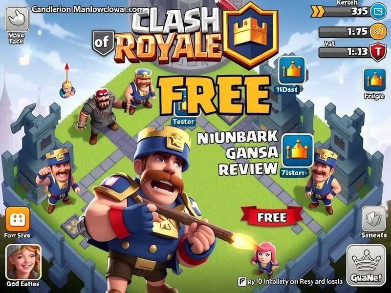 Clash Royale Free Gameplay showing cards and arena battle