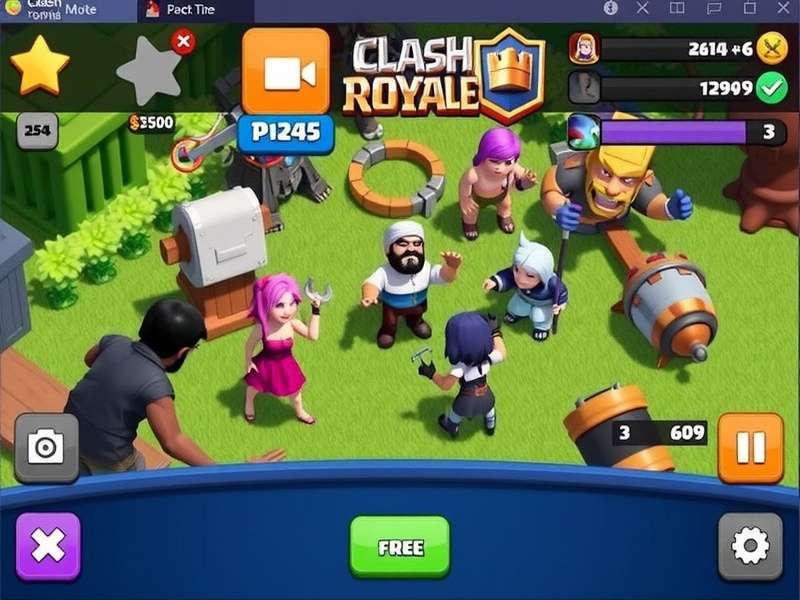 Clash Royale PC gameplay screenshot showing arena battle