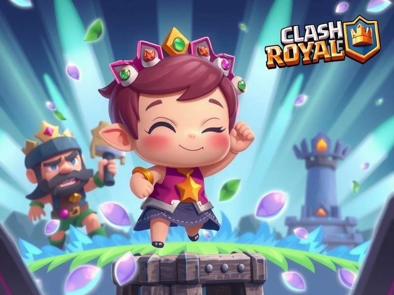 Clash Royale gameplay on a mobile phone in an urban Indian setting