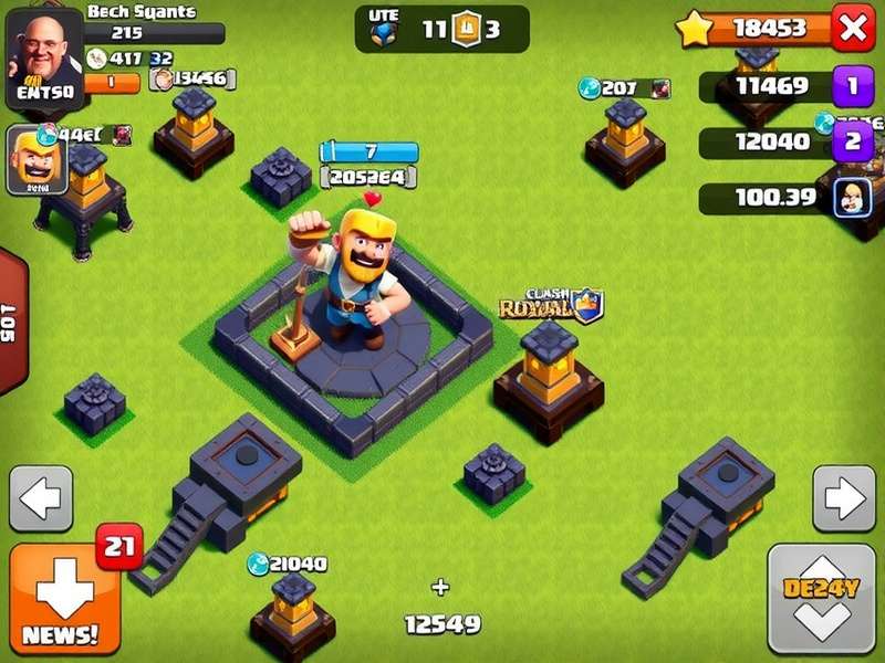 Clash Royale gameplay strategy showing card placements and elixir count