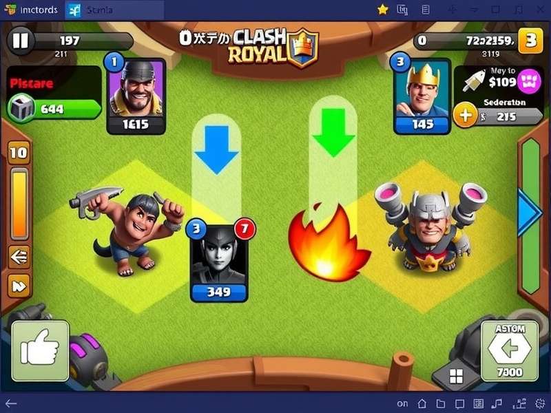 Clash Royale gameplay on PC screen