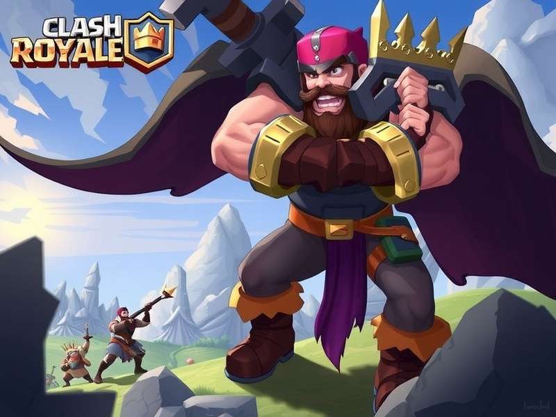 Clash Royale gameplay showcasing a massive Rage spell push with Lumberjack and Balloon