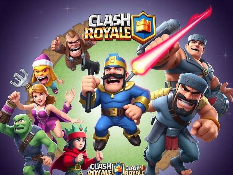 Clash Royale game scene showing cards and battle arena