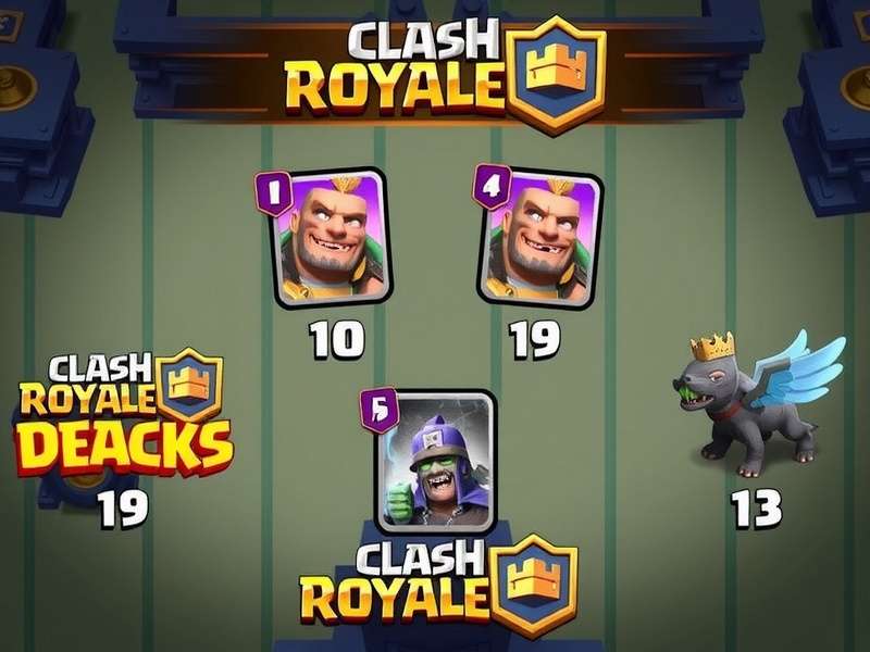 Clash Royale gameplay showing a fierce battle between cards