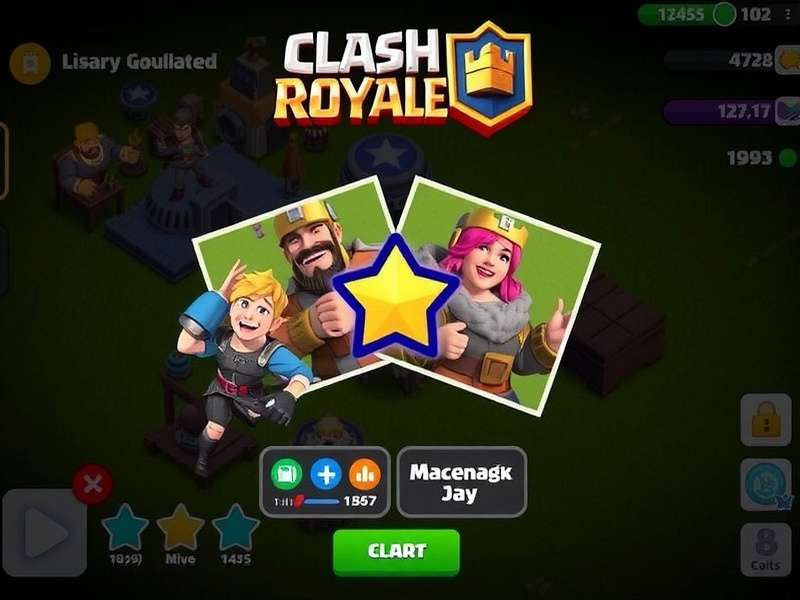 Clash Royale gameplay on Windows 10 PC showing a detailed arena battle