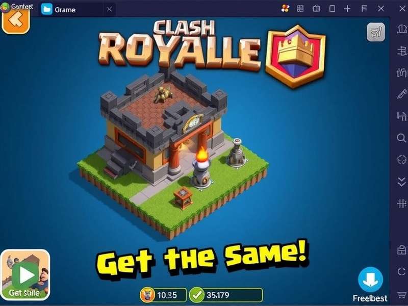 Clash Royale arena battle with towers and troops