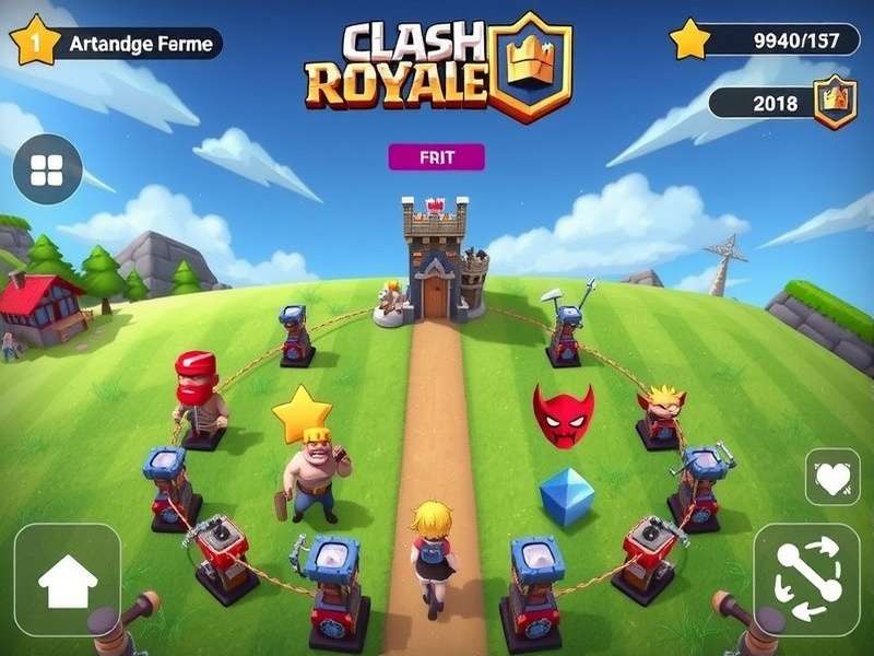 Modded Clash Royale gameplay on PC with unlimited gems and max cards
