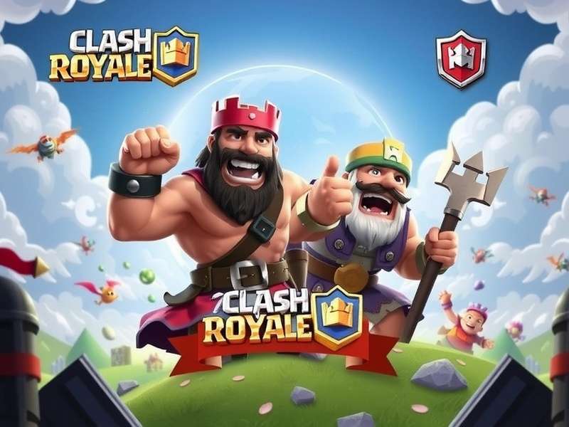 Clash Royale arena battle with towers and troops