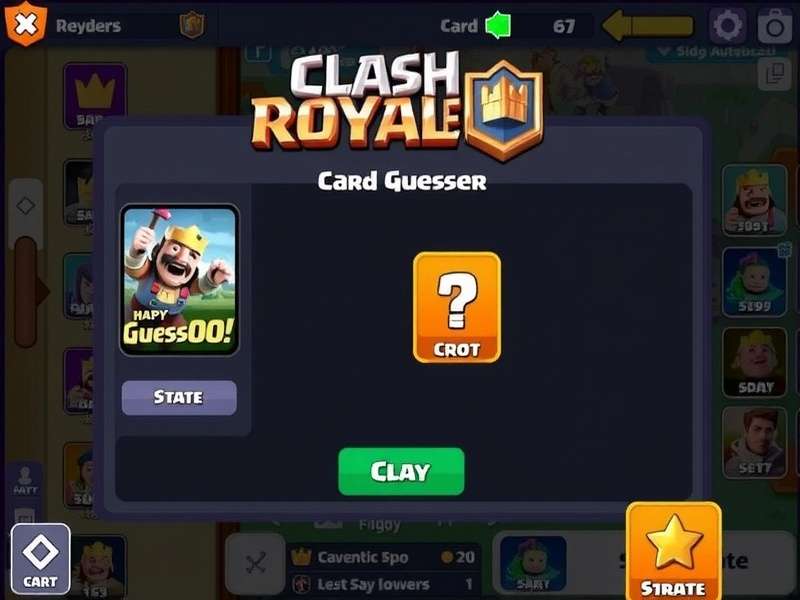 Clash Royale Card Guesser prediction interface showing opponent deck analysis and counter strategy