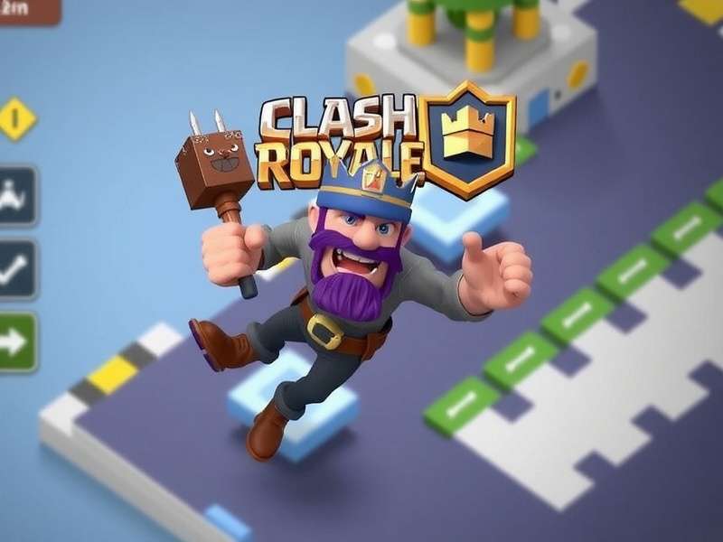 Clash Royale intense arena battle with towers and troops