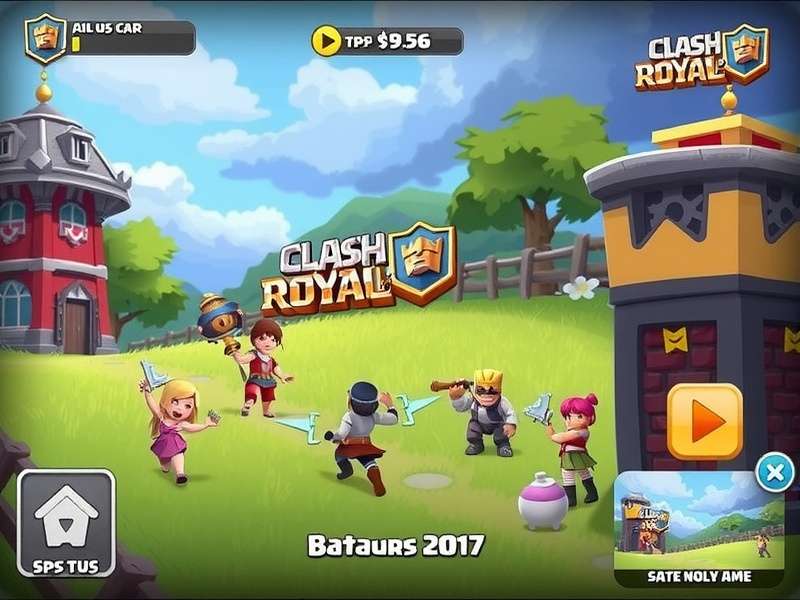Clash Royale Arena battle scene with towers and troops