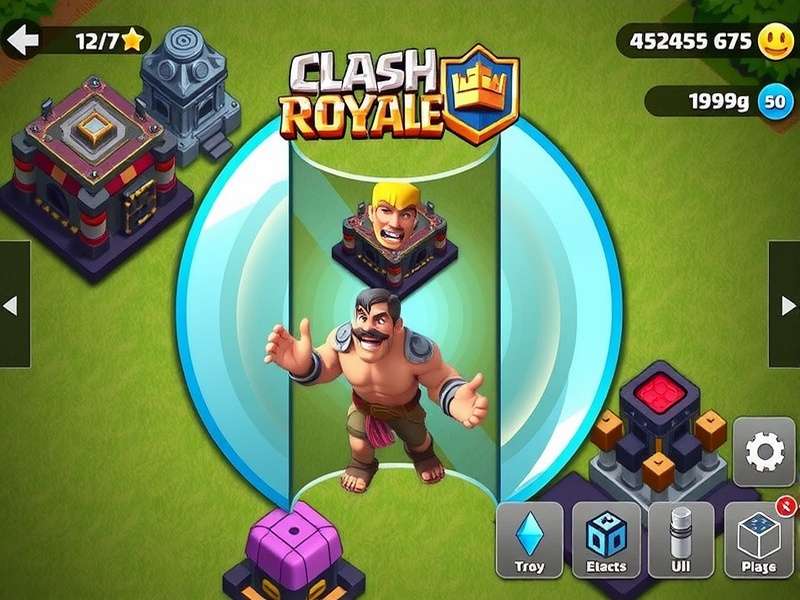 Clash Royale PC gameplay with keyboard and mouse controls showing arena battle