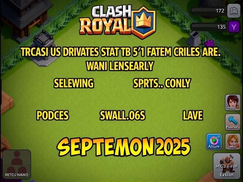 Clash Royale 2025 September codes banner with gems and chests