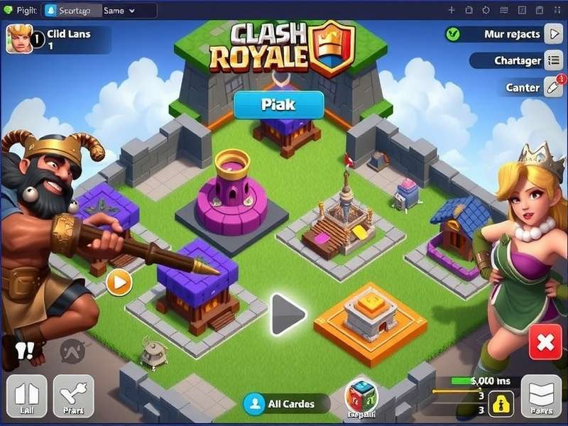 Clash Royale gameplay screenshot showing arena battle with towers and troops